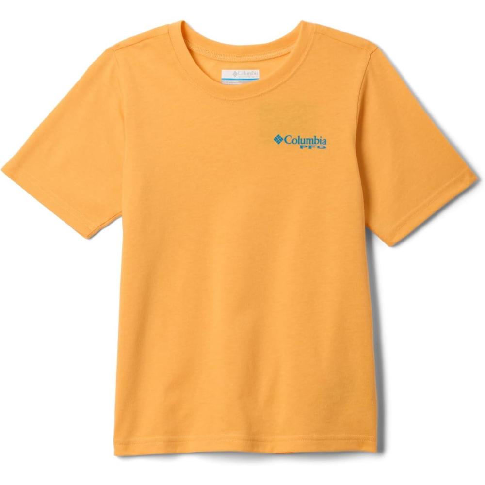 imageColumbia BabyBoys PFG Short Sleeve Graphic TeeSummer OrangePfg Boys Fish Flag