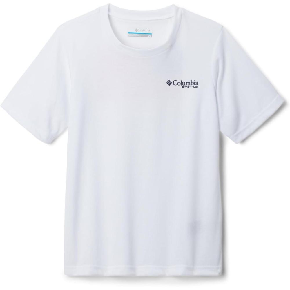 imageColumbia BabyBoys PFG Short Sleeve Graphic TeeWhitePfg Boys Fish Flag Graphic