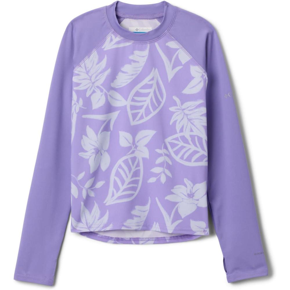 imageColumbia BabyBoys Sandy Shores Printed Long Sleeve SunguardPaisley Purple Pasteled TonalPaisley Purple