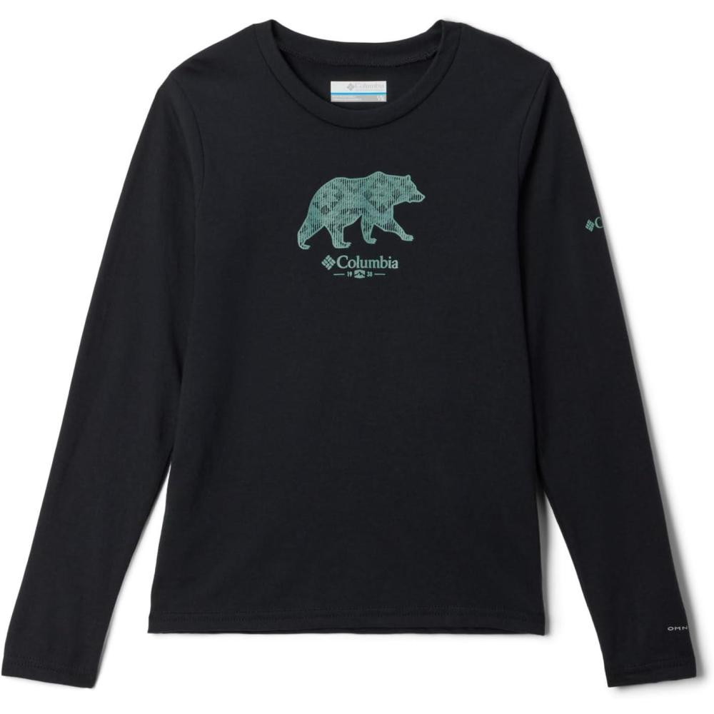 imageColumbia Boys La Poudre Pass Long Sleeve TeeBlack Bearlycheckered Peaks