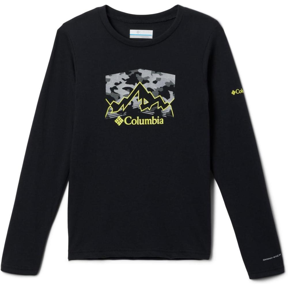 imageColumbia Boys La Poudre Pass Long Sleeve TeeBlack Linear Peak Camo