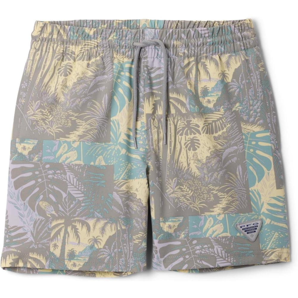 imageColumbia Boys PFG Rambler Printed Water ShortLemon Wash Tarpon Trek