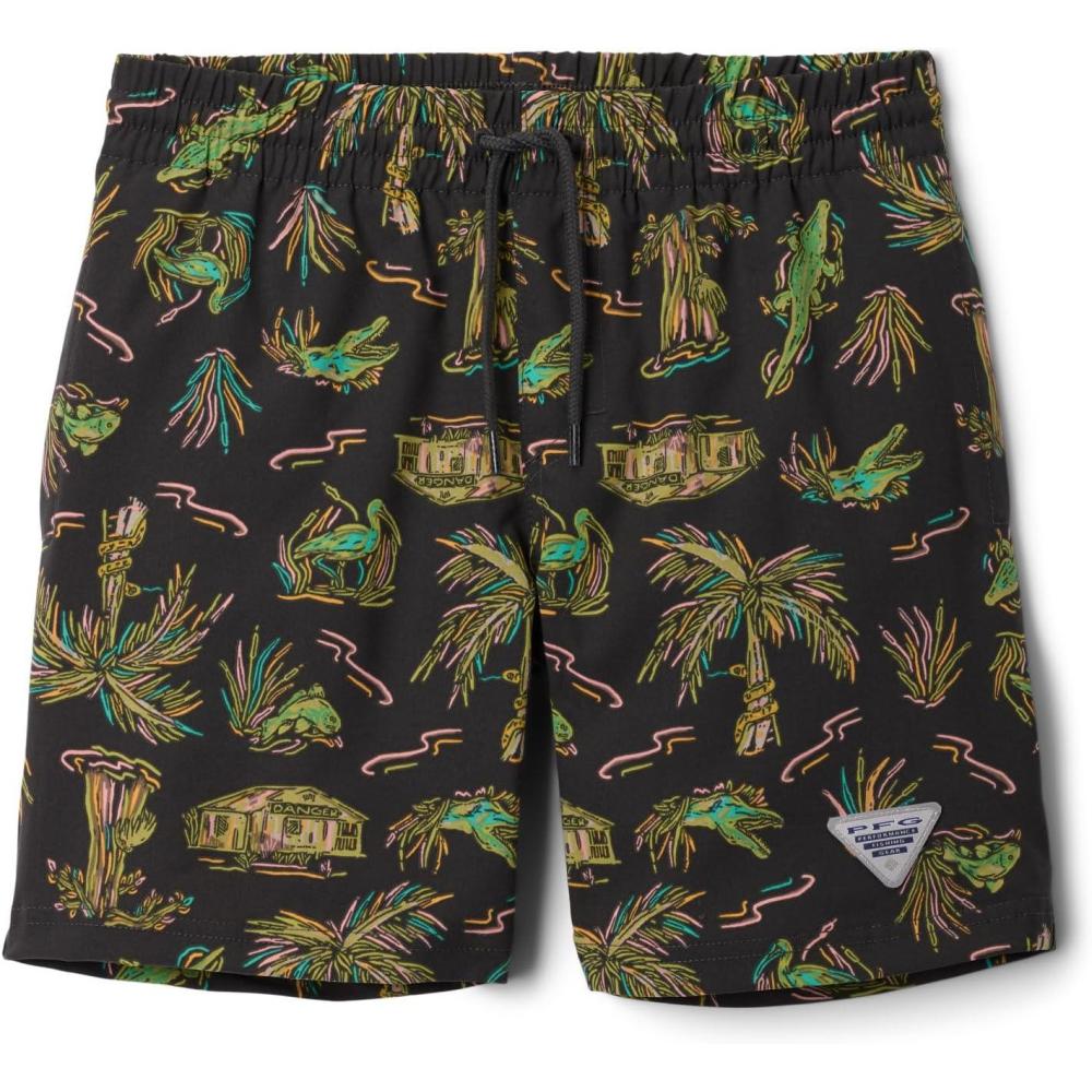 imageColumbia Boys PFG Rambler Printed Water ShortShark Everglades