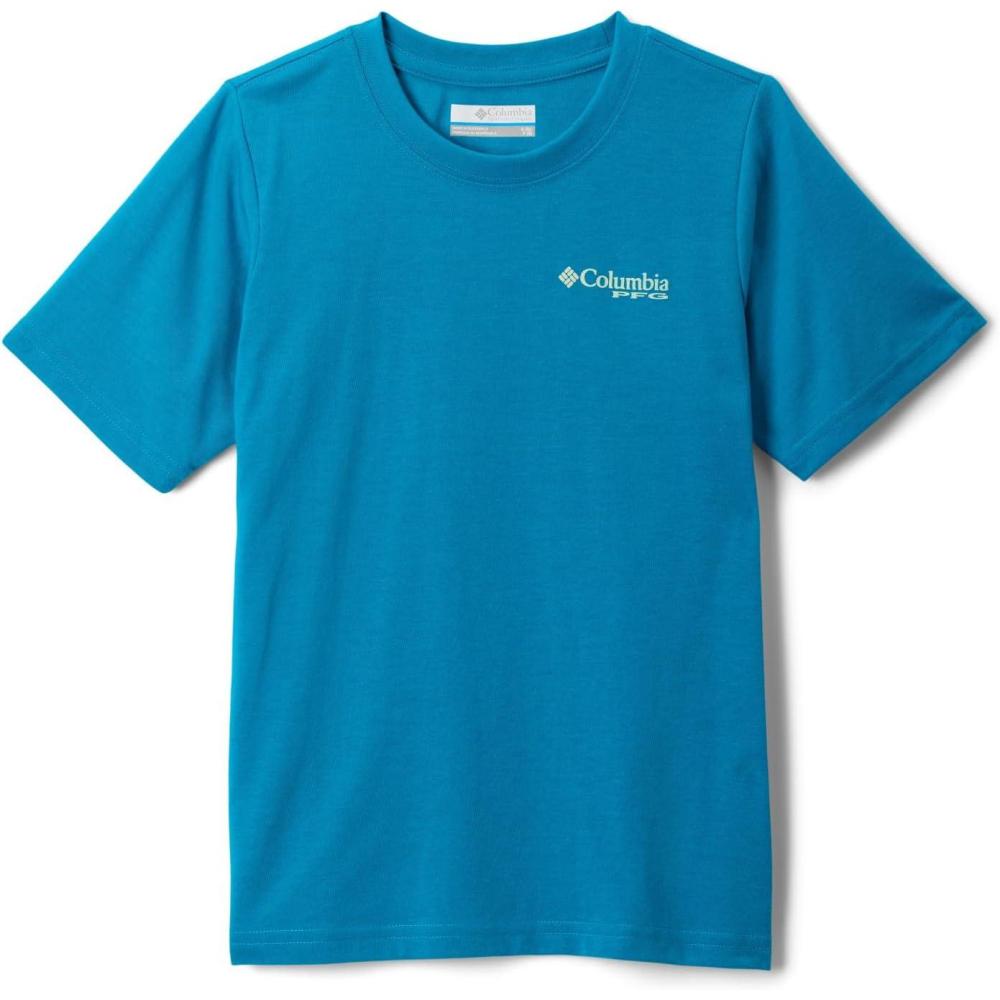 imageColumbia Boys PFG Short Sleeve Seasonal Graphic TeeBlue EchoHigh Side Simple Marlin