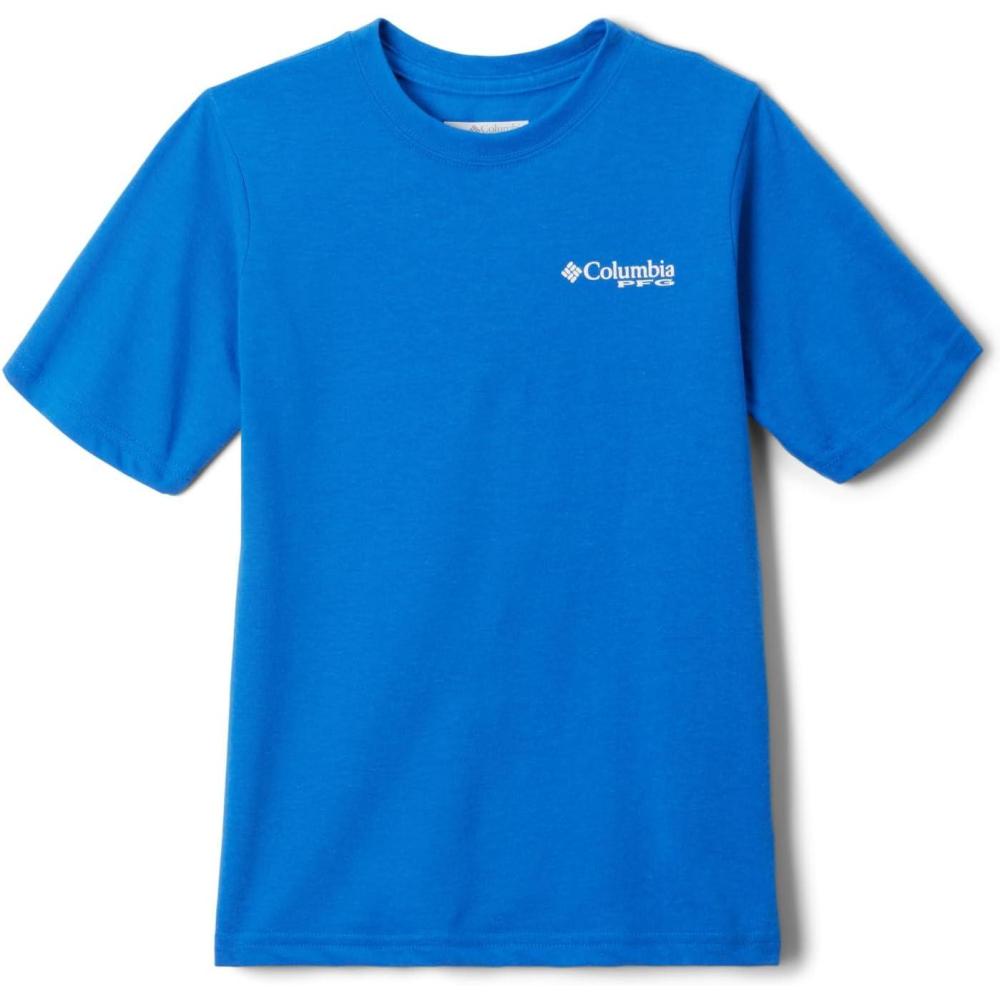 imageColumbia Boys PFG Short Sleeve Seasonal Graphic TeeVivid BlueBait Jumper Graphic