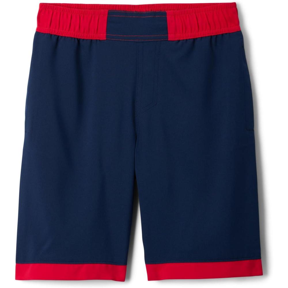 imageColumbia Boys Sandy Shores Boardshort MoistureWicking UV Sun ProtectionCollegiate NavyMountain Red