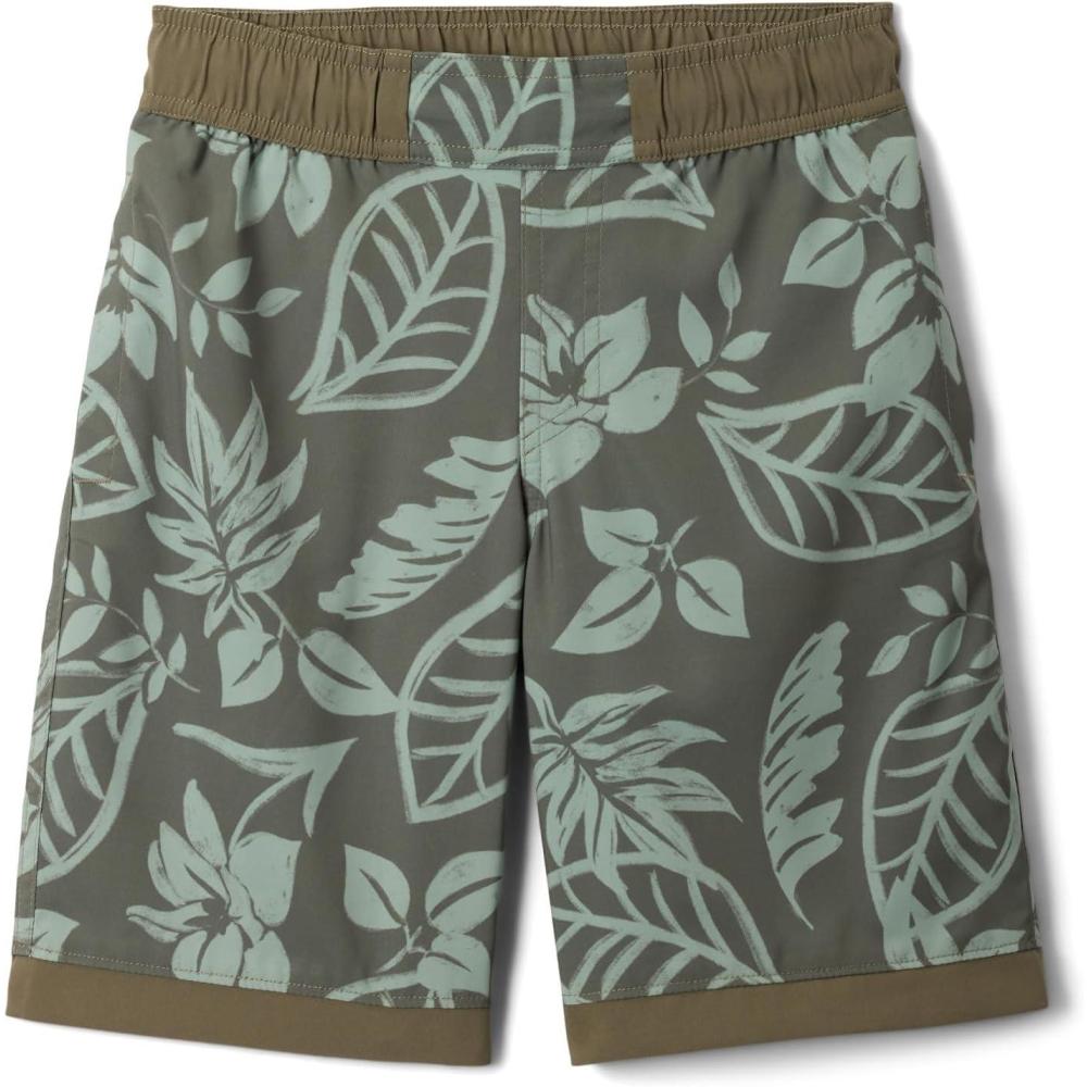 imageColumbia Boys Sandy Shores Printed BoardshortStone Green Pasteled Tonal