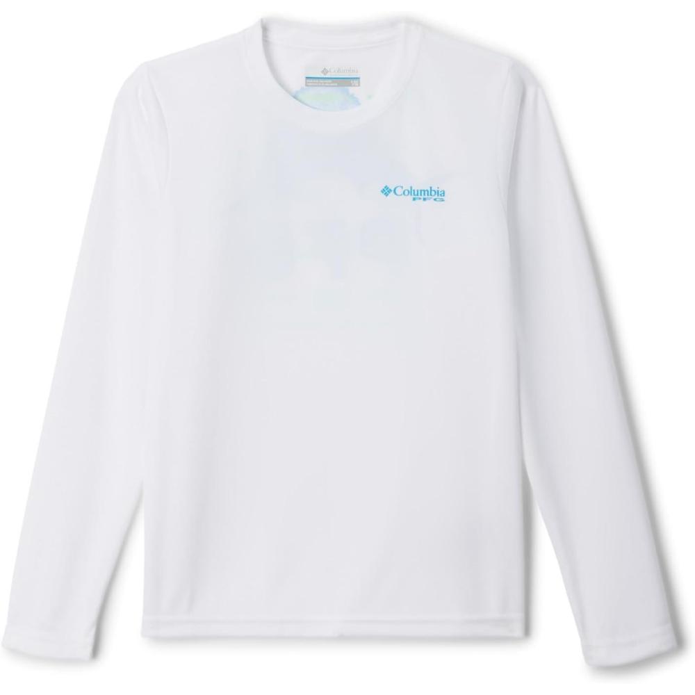 imageColumbia Boys Terminal Tackle PFG Triangle Logo Long SleeveWhitePfg Y Bait Jumper Salt