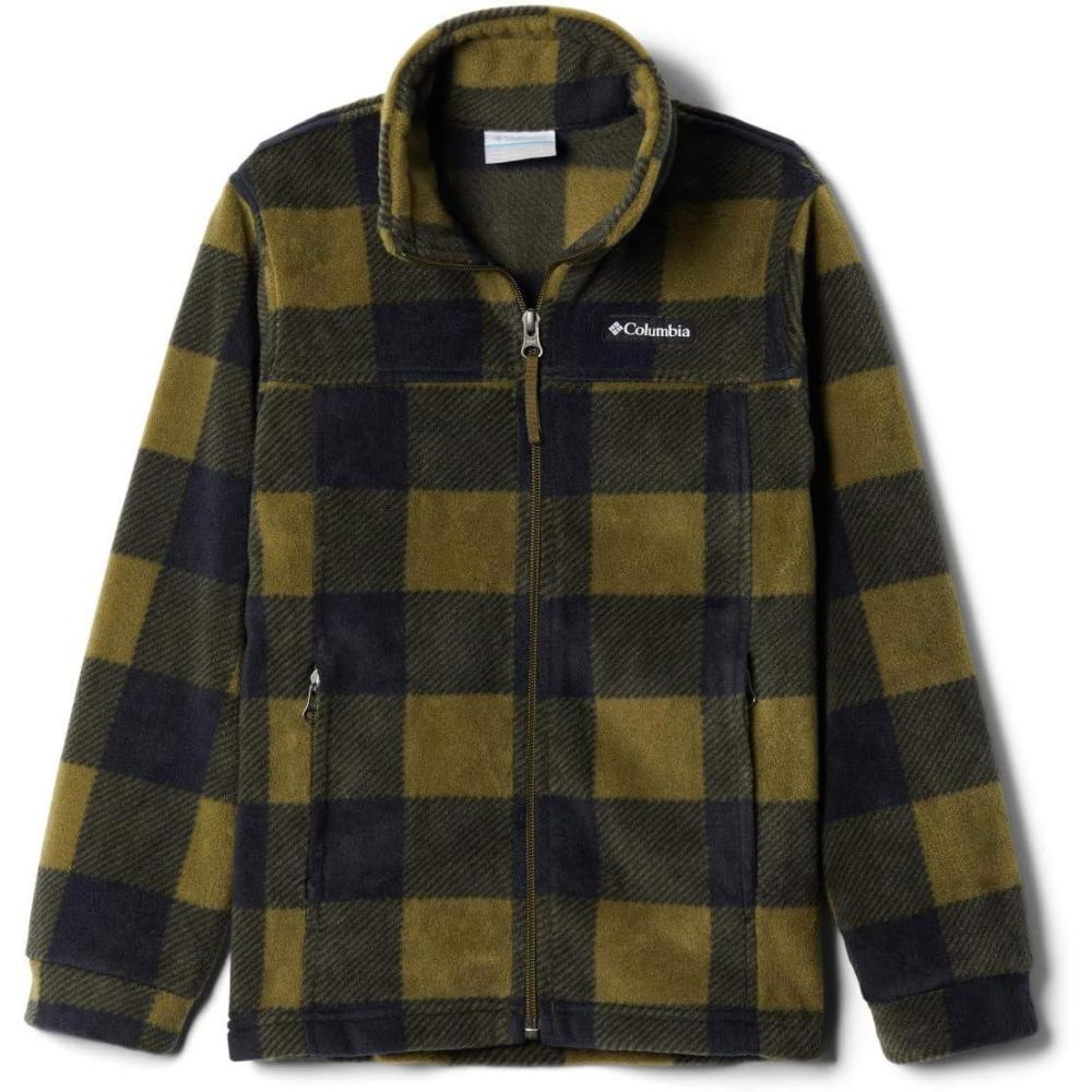 imageColumbia Boys Zing Fleece Jacket JacketNew Olive Check B Print