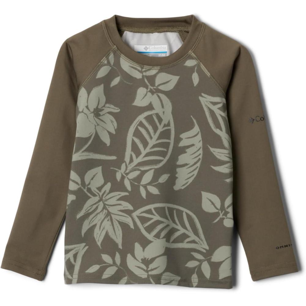 imageColumbia Unisex Kids Sandy Shores Printed Long Sleeve SunguardStone Green Pasteled TonalStone Green