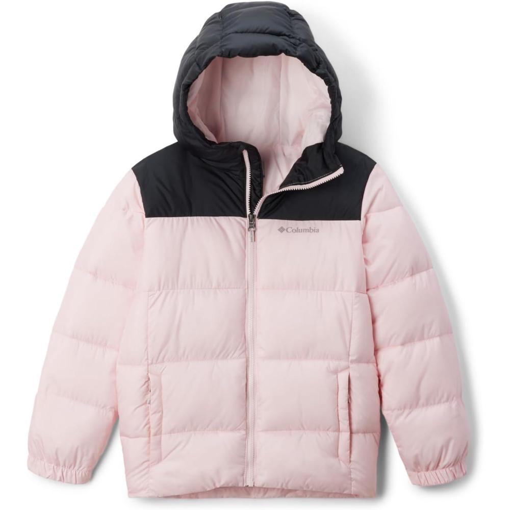 imageColumbia boys Puffect Hooded JacketSatin PinkBlack