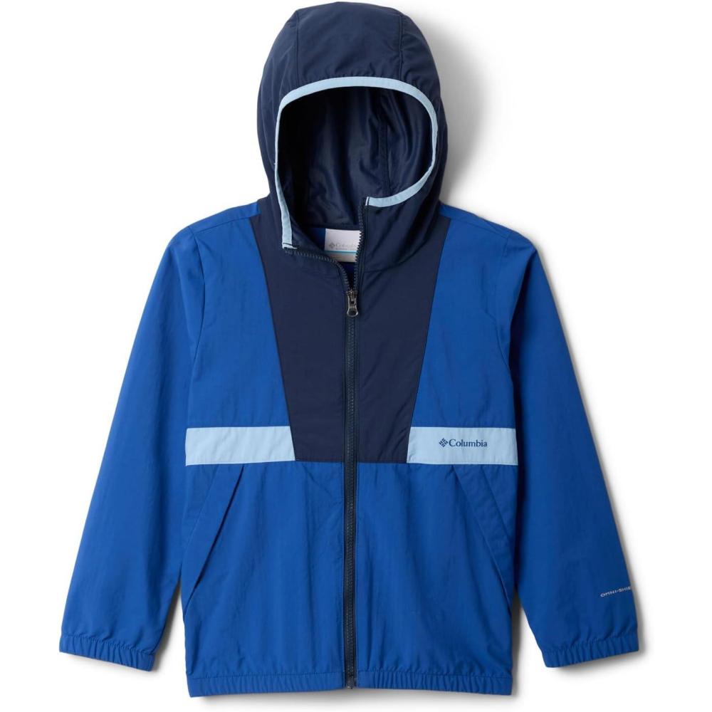 imageumbia Youth Boys Spire Valley WindbreakerMountain BlueColl NavyRipple Blue