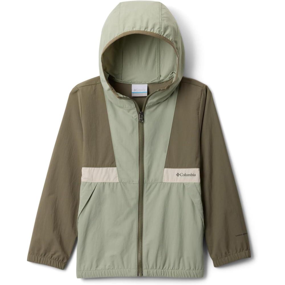 imageumbia Youth Boys Spire Valley WindbreakerStone GreenSafariDark Stone