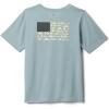Columbia Baby-Boys PFG Short Sleeve Graphic Tee(Crushed Blue/Pfg Boys Fish Flag)