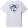 Columbia Baby-Boys PFG Short Sleeve Graphic Tee(White/Clean Line Pride Usa Bass)