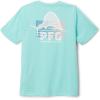 Columbia Boys PFG Short Sleeve Seasonal Graphic Tee(Gulf Stream/Flag Jumper Salt)