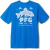 Columbia Boys PFG Short Sleeve Seasonal Graphic Tee(Vivid Blue/Bait Jumper Graphic)