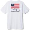 Columbia Boys PFG Short Sleeve Seasonal Graphic Tee(White/Fish Star Trout Graphic)