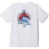 Columbia Boys PFG Short Sleeve Seasonal Graphic Tee(White/Sail Tower Graphic)