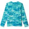 Columbia Boys PFG Solar Stream Printed Long Sleeve Shirt(Glaze Green Sumi Camo)