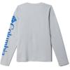 Columbia Boys Terminal Tackle PFG Triangle Logo Long Sleeve(Cool Grey/Vivid Blue)