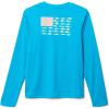 Columbia Boys Terminal Tackle PFG Triangle Logo Long Sleeve(Ocean Blue/Pfg Fish Flag Offshore Slam)
