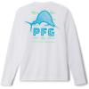 Columbia Boys Terminal Tackle PFG Triangle Logo Long Sleeve(White/Pfg Y Bait Jumper Salt)