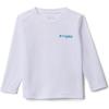 Columbia Boys Y Terminal Tackle PFG™ Fish Flag LsHiking Shirt(White/Blue Echo Fish Flag)
