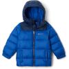 Columbia boys Puffect Hooded Jacket(Mountain Blue/Collegiate Navy)