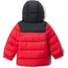 Columbia boys Puffect Hooded Jacket(Mountain Red/Black)