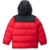 Columbia boys Puffect Hooded Jacket(Mountain Red/Black)