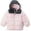 Columbia boys Puffect Hooded Jacket(Satin Pink/Black)