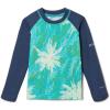 Columbia Baby-Boys Sandy Shores Printed Long Sleeve Sunguard(Bright Aqua Topo Palms/Dark Mountain)