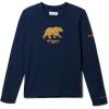 Columbia Boys La Poudre Pass Long Sleeve Tee(Collegiate Navy  Bearly-checkered Peaks)