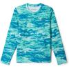 Columbia Boys PFG Solar Stream Printed Long Sleeve Shirt(Glaze Green Sumi Camo)
