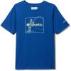 Columbia Youth La Poudre Pass Short Sleeve T-Shirt, Mountain Blue/Fly Fish Fun, X-Small