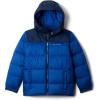 Columbia boys Puffect Hooded Jacket(Mountain Blue/Collegiate Navy)