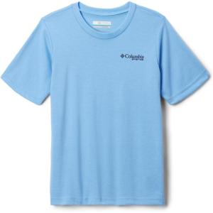 Columbia Baby-Boys PFG Short Sleeve Graphic Tee(White Cap/Fins & Stripes Graphic)