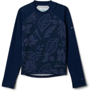 Columbia Baby-Boys Sandy Shores Printed Long Sleeve Sunguard(Coll Navy Pasteled Tonal/Coll Navy)