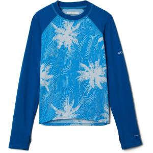 Columbia Baby-Boys Sandy Shores Printed Long Sleeve Sunguard(Compass Blue Topo Palms/Bright Indigo)