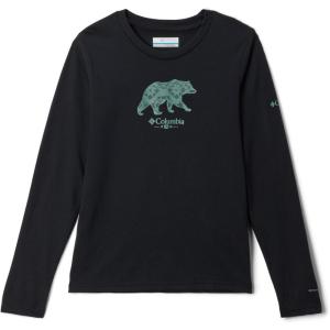 Columbia Boys La Poudre Pass Long Sleeve Tee(Black  Bearly-checkered Peaks)