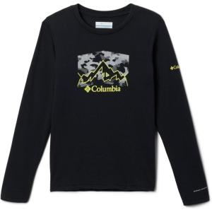 Columbia Boys La Poudre Pass Long Sleeve Tee(Black  Linear Peak Camo)