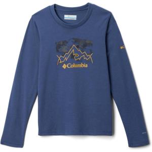 Columbia Boys La Poudre Pass Long Sleeve Tee(Dark Mountain  Linear Peak Camo)