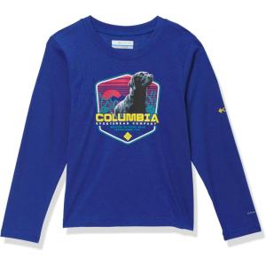 Columbia Boys La Poudre Pass Long Sleeve Tee(Mountain Blue/Outdoor Excitement)