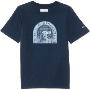 Columbia Boys La Poudre Pass Short Sleeve Tee(Collegiate Navy/Furry Friend)