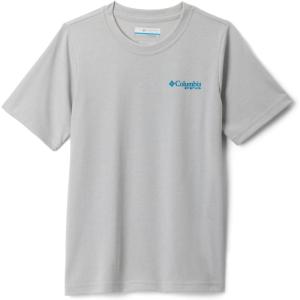 Columbia Boys PFG Short Sleeve Seasonal Graphic Tee(Cool Grey/Pfg Y Circle Bass)