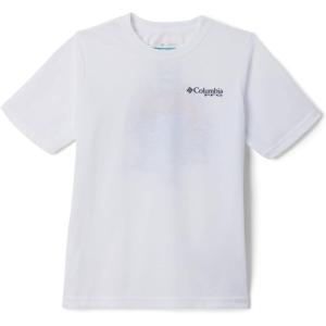 Columbia Boys PFG Short Sleeve Seasonal Graphic Tee(White/Sail Tower Graphic)