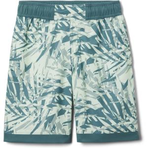 Columbia Boys Sandy Shores Boardshort, Moisture-Wicking, UV Sun Protection(Metal Dye Palms Tonal/Metal)