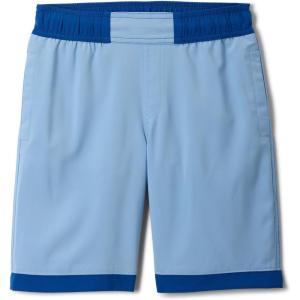 Columbia Boys Sandy Shores Boardshort, Moisture-Wicking, UV Sun Protection(Ripple Blue/Mountain Blue)