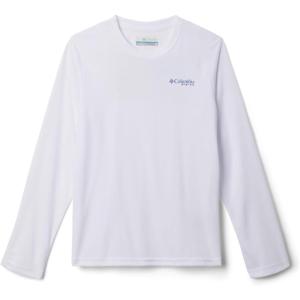 Columbia Boys Terminal Tackle PFG Triangle Logo Long Sleeve(White/Faded Peach)